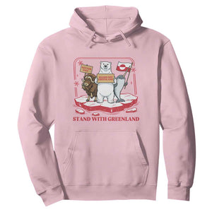 Hands Off Greenland Hoodie Support Greenlander Gift TS12 Light Pink Print Your Wear