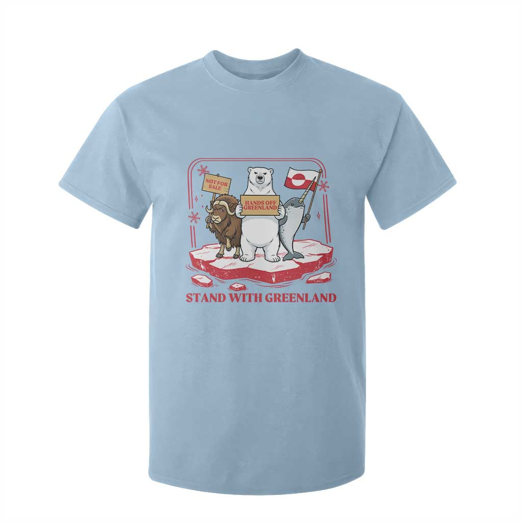 Hands Off Greenland T Shirt For Kid Support Greenlander Gift TS12 Light Blue Print Your Wear