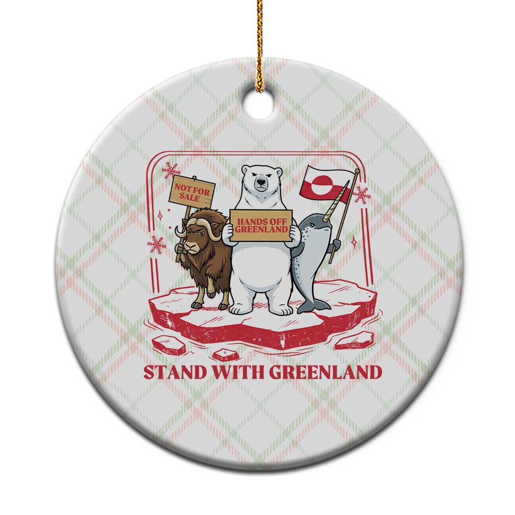 Hands Off Greenland Ceramic Ornament Support Greenlander Gift TS12 1pc Christmas Plaid Print Your Wear