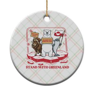 Hands Off Greenland Ceramic Ornament Support Greenlander Gift TS12 1pc Christmas Plaid Print Your Wear