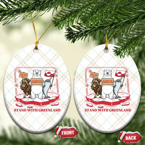 Hands Off Greenland Ceramic Ornament Support Greenlander Gift TS12 Print Your Wear