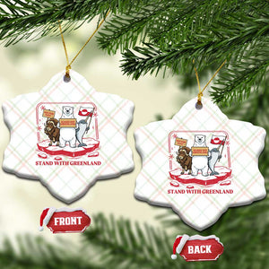 Hands Off Greenland Ceramic Ornament Support Greenlander Gift TS12 Print Your Wear