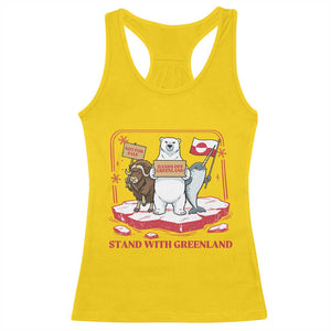Hands Off Greenland Racerback Tank Top Support Greenlander Gift TS12 Daisy Print Your Wear