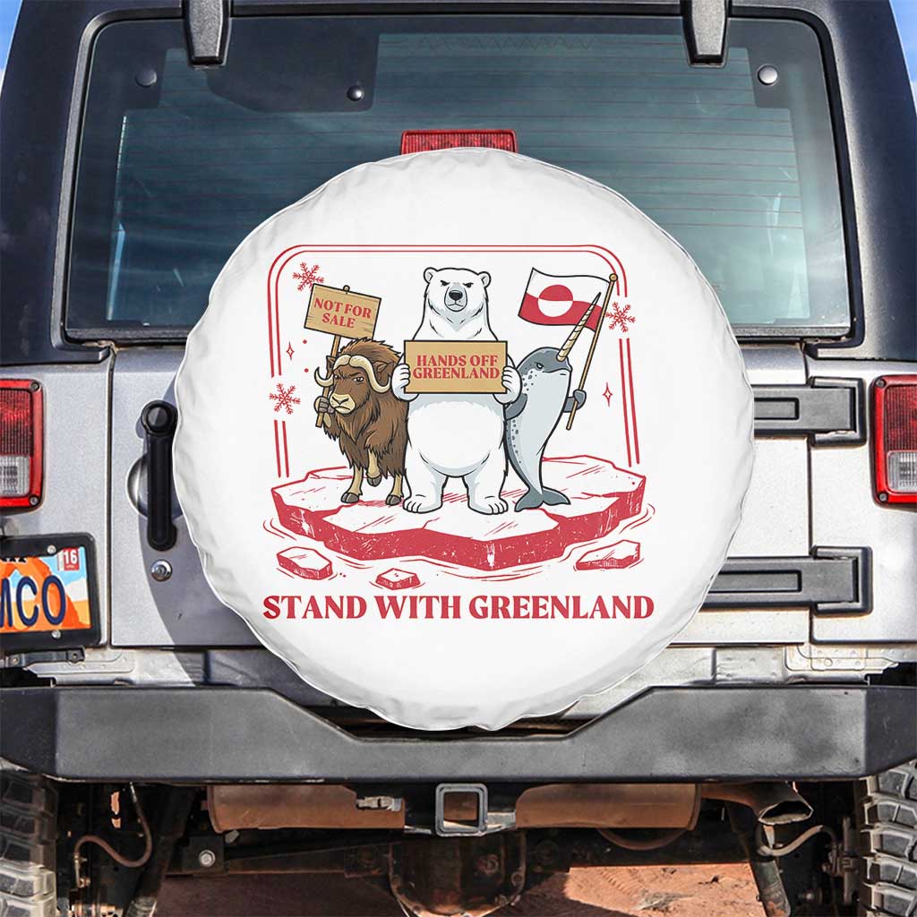 Hands Off Greenland Spare Tire Cover Support Greenlander Gift TS12 No hole White Print Your Wear