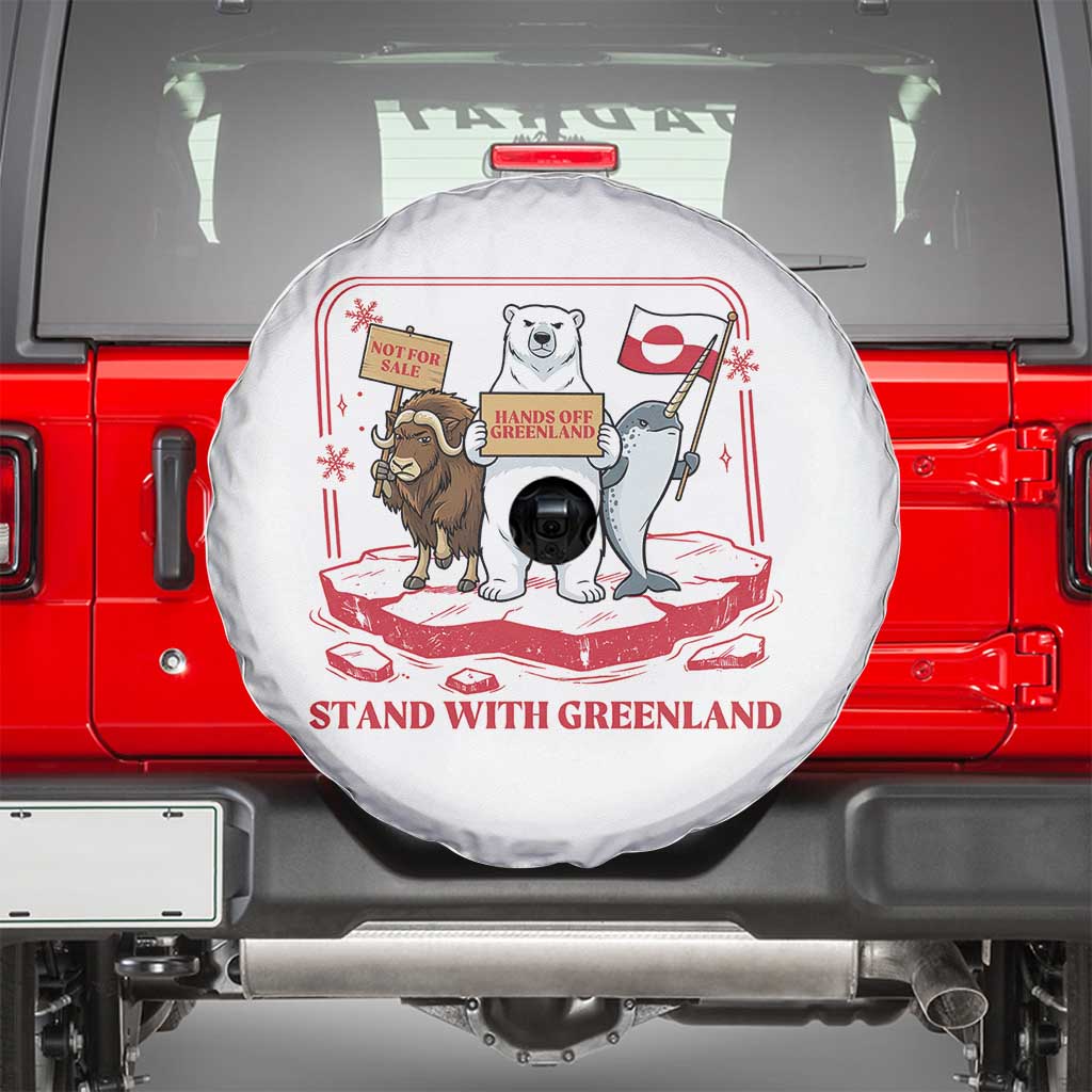 Hands Off Greenland Spare Tire Cover Support Greenlander Gift TS12 White Print Your Wear
