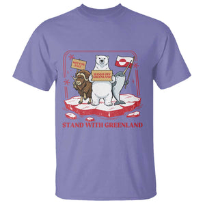 Hands Off Greenland T Shirt Support Greenlander Gift TS12 Violet Print Your Wear