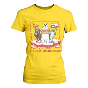 Hands Off Greenland T Shirt For Women Support Greenlander Gift TS12 Daisy Print Your Wear