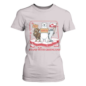 Hands Off Greenland T Shirt For Women Support Greenlander Gift TS12 Ice Gray Print Your Wear