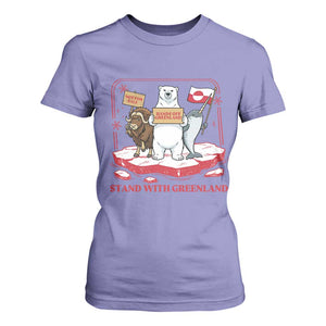 Hands Off Greenland T Shirt For Women Support Greenlander Gift TS12 Violet Print Your Wear