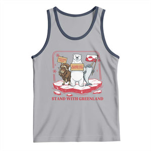 Hands Off Greenland Tank Top Support Greenlander Gift TS12 Athletic Heather Navy Print Your Wear