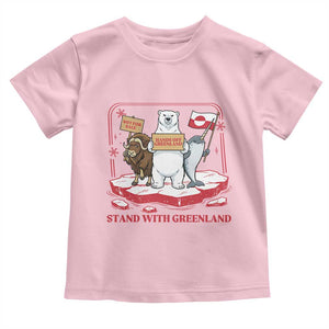 Hands Off Greenland Toddler T Shirt Support Greenlander Gift TS12 Light Pink Print Your Wear