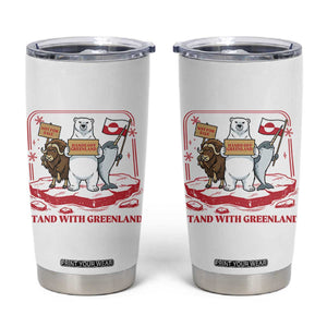Hands Off Greenland Tumbler Cup Support Greenlander Gift TS12 White Print Your Wear