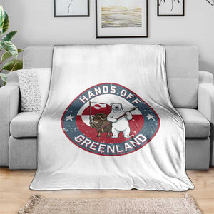 Hands Off Greenland Throw Blanket Anti Authoritarian Political Gag Gift TS12 Print Your Wear