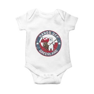 Hands Off Greenland Baby Onesie Anti Authoritarian Political Gag Gift TS12 White Print Your Wear