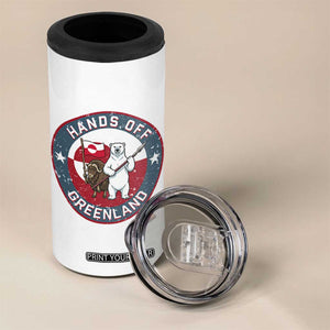 Hands Off Greenland 4 in 1 Can Cooler Tumbler Anti Authoritarian Political Gag Gift TS12 Print Your Wear