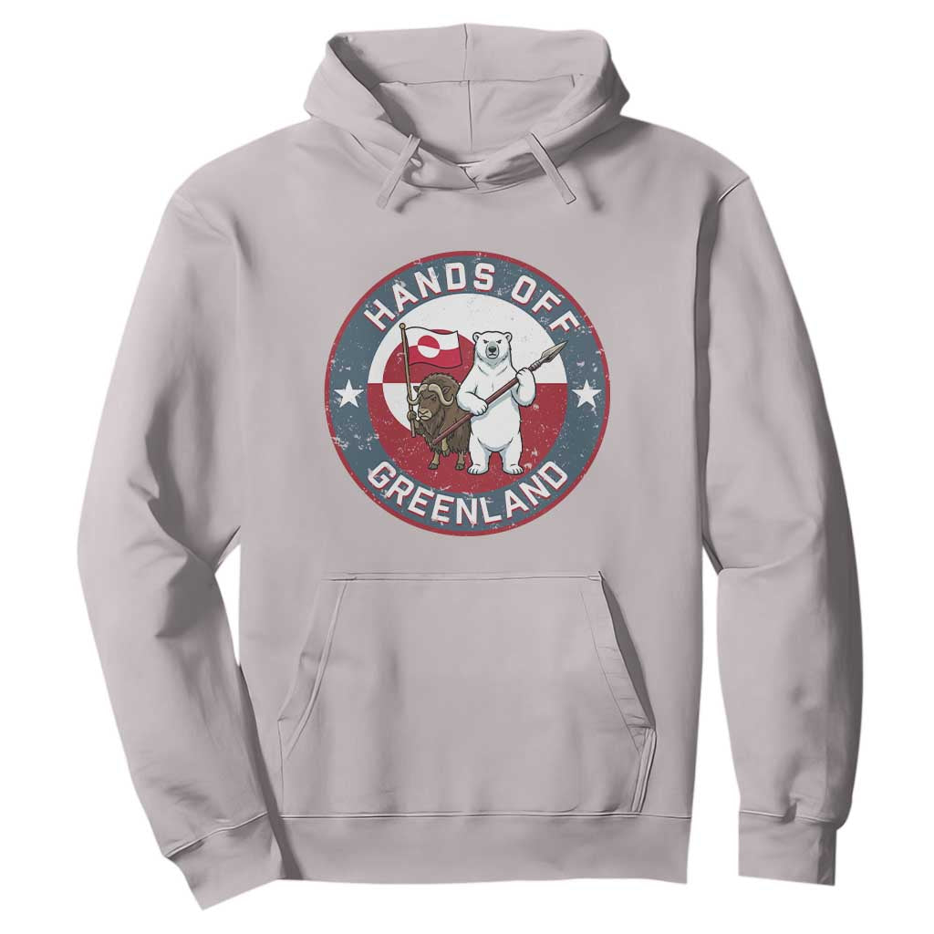 Hands Off Greenland Hoodie Anti Authoritarian Political Gag Gift TS12 Ice Gray Print Your Wear
