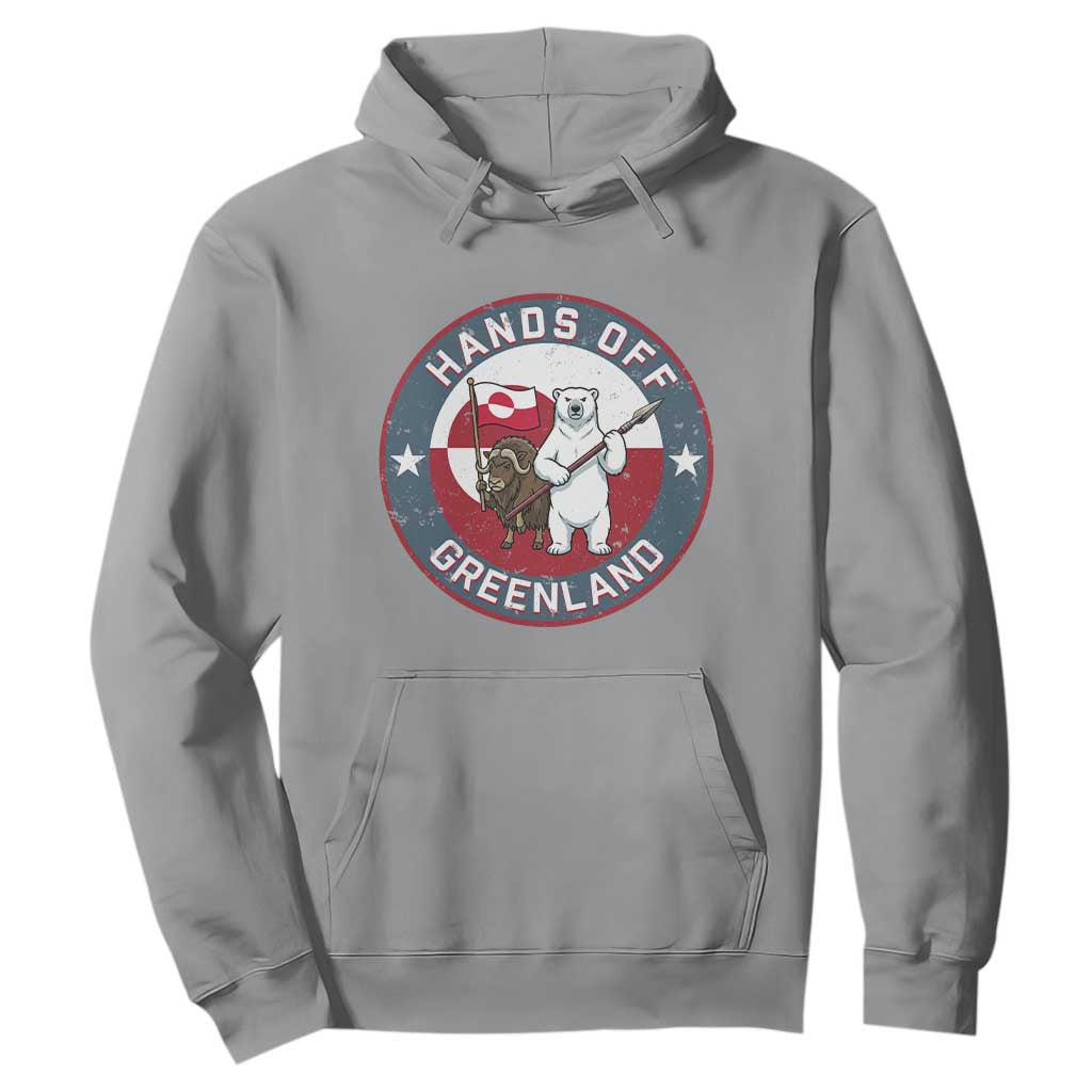 Hands Off Greenland Hoodie Anti Authoritarian Political Gag Gift TS12 Sport Gray Print Your Wear