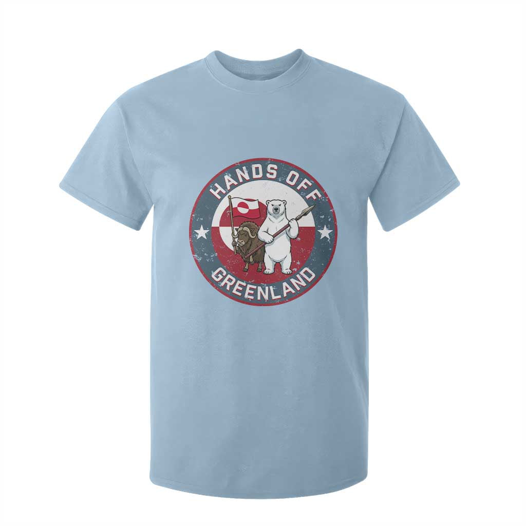 Hands Off Greenland T Shirt For Kid Anti Authoritarian Political Gag Gift TS12 Light Blue Print Your Wear
