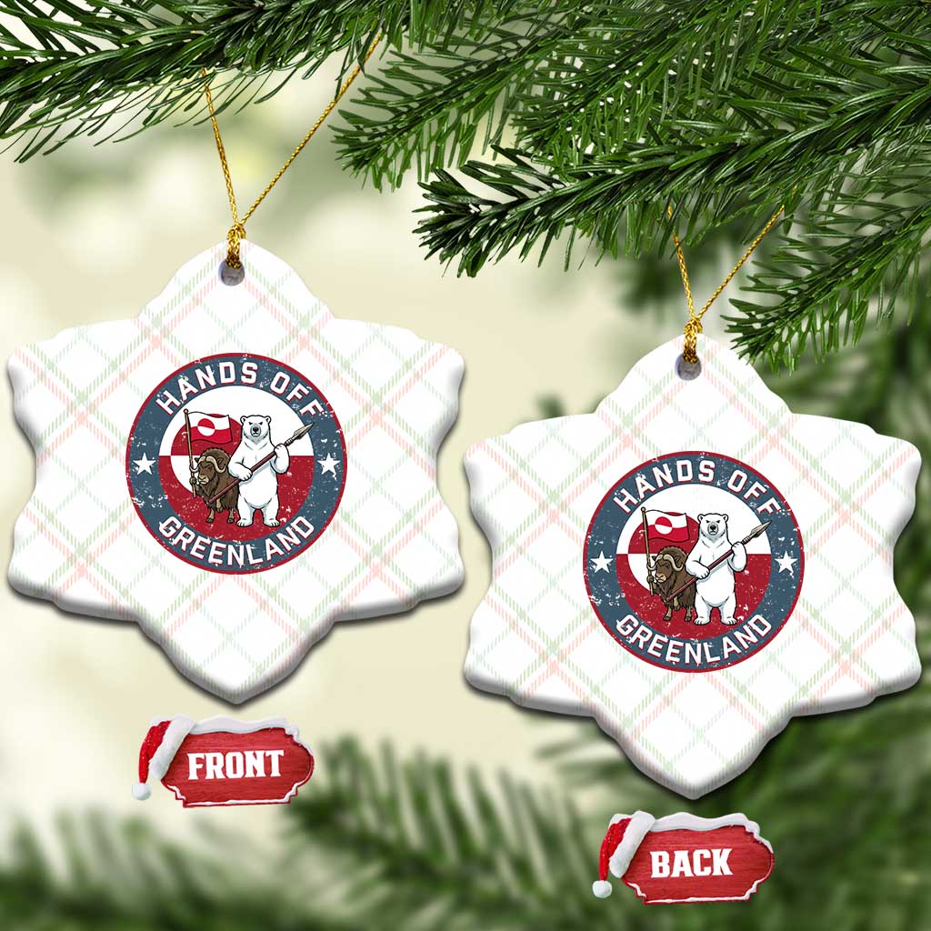 Hands Off Greenland Ceramic Ornament Anti Authoritarian Political Gag Gift TS12 Print Your Wear