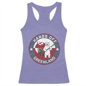 Hands Off Greenland Racerback Tank Top Anti Authoritarian Political Gag Gift TS12 Violet Print Your Wear