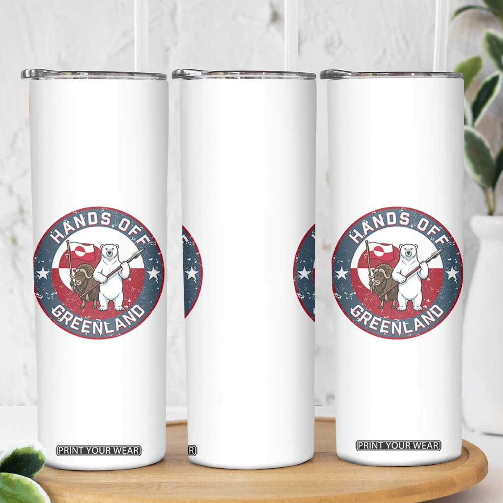 Hands Off Greenland Skinny Tumbler Anti Authoritarian Political Gag Gift TS12 Print Your Wear