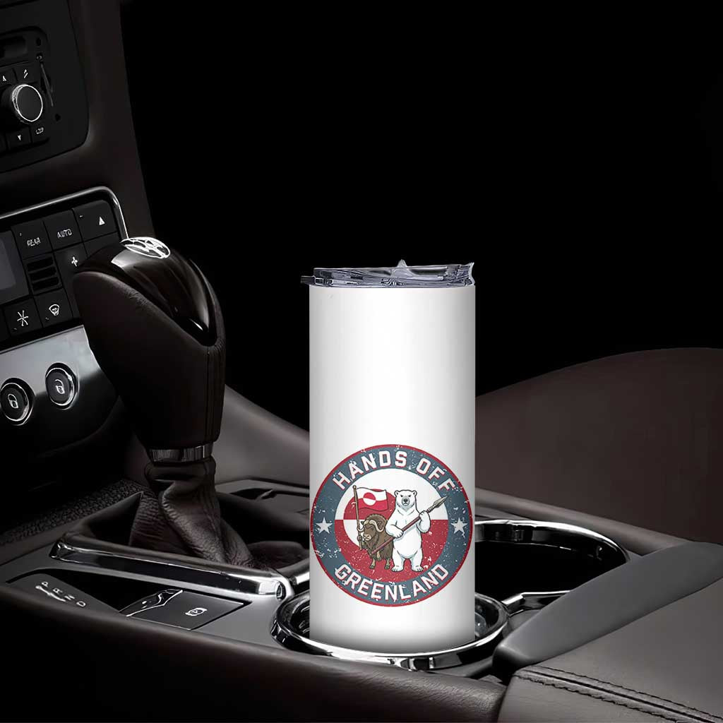 Hands Off Greenland Skinny Tumbler Anti Authoritarian Political Gag Gift TS12 Print Your Wear