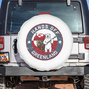 Hands Off Greenland Spare Tire Cover Anti Authoritarian Political Gag Gift TS12 No hole White Print Your Wear