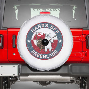 Hands Off Greenland Spare Tire Cover Anti Authoritarian Political Gag Gift TS12 White Print Your Wear