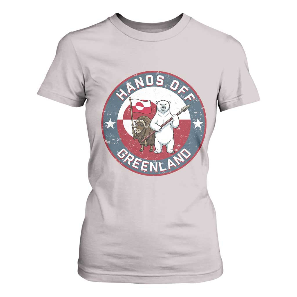 Hands Off Greenland T Shirt For Women Anti Authoritarian Political Gag Gift TS12 Ice Gray Print Your Wear