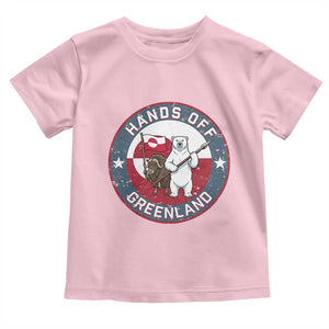 Hands Off Greenland Toddler T Shirt Anti Authoritarian Political Gag Gift TS12 Light Pink Print Your Wear