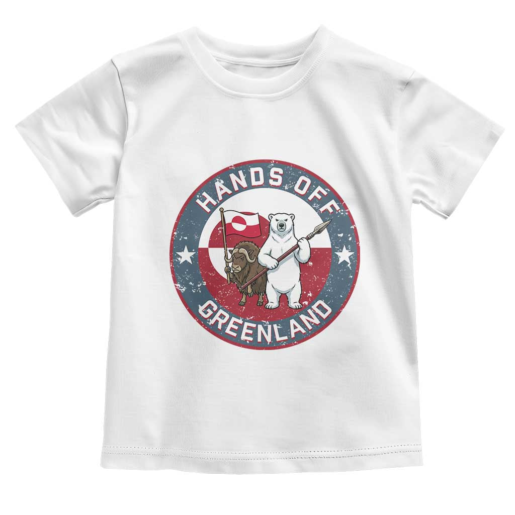Hands Off Greenland Toddler T Shirt Anti Authoritarian Political Gag Gift TS12 White Print Your Wear