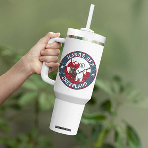 Hands Off Greenland Tumbler With Handle Anti Authoritarian Political Gag Gift TS12 Print Your Wear