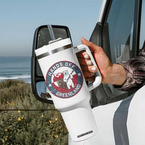 Hands Off Greenland Tumbler With Handle Anti Authoritarian Political Gag Gift TS12 Print Your Wear