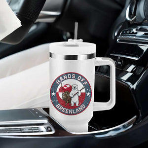 Hands Off Greenland Tumbler With Handle Anti Authoritarian Political Gag Gift TS12 Print Your Wear