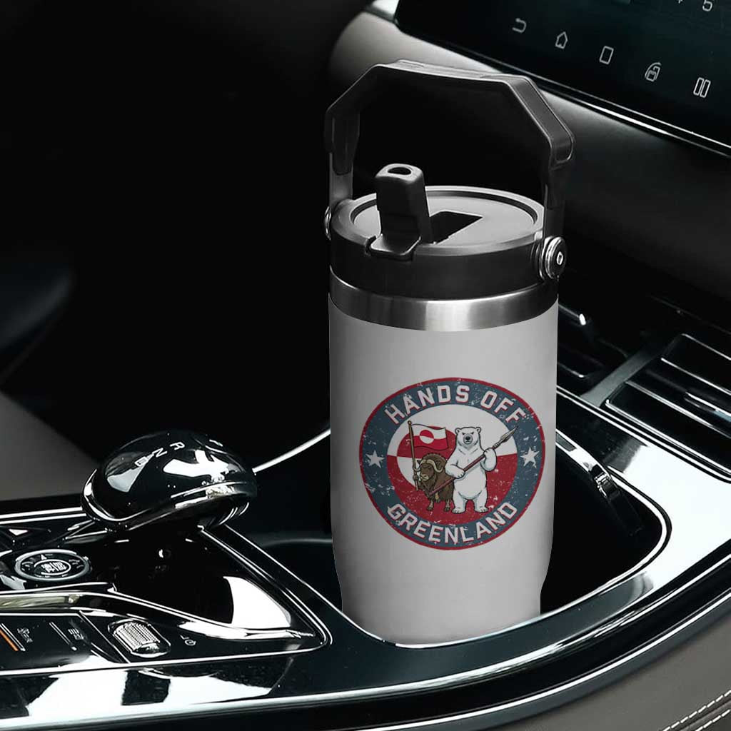 Hands Off Greenland Flip Straw Tumbler Anti Authoritarian Political Gag Gift TS12 Print Your Wear
