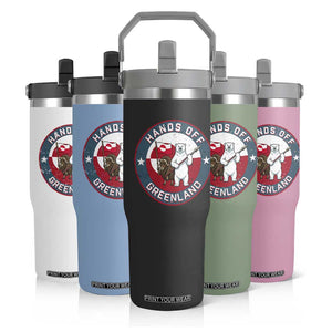 Hands Off Greenland Flip Straw Tumbler Anti Authoritarian Political Gag Gift TS12 Print Your Wear