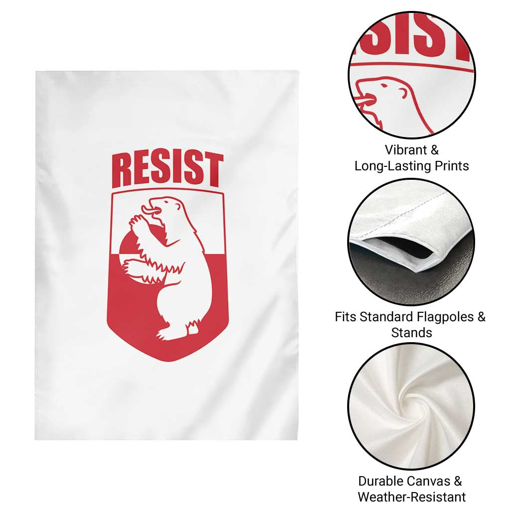 Greenland Resist Garden Flag Stand With Greenlanders TS12 Print Your Wear