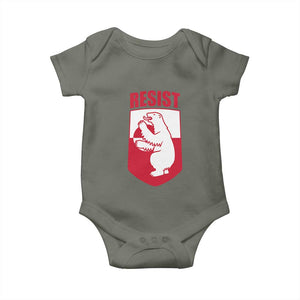 Greenland Resist Baby Onesie Stand With Greenlanders TS12 Military Green Print Your Wear
