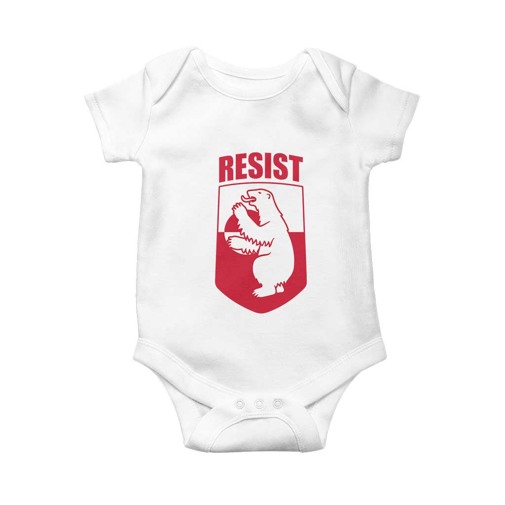 Greenland Resist Baby Onesie Stand With Greenlanders TS12 White Print Your Wear