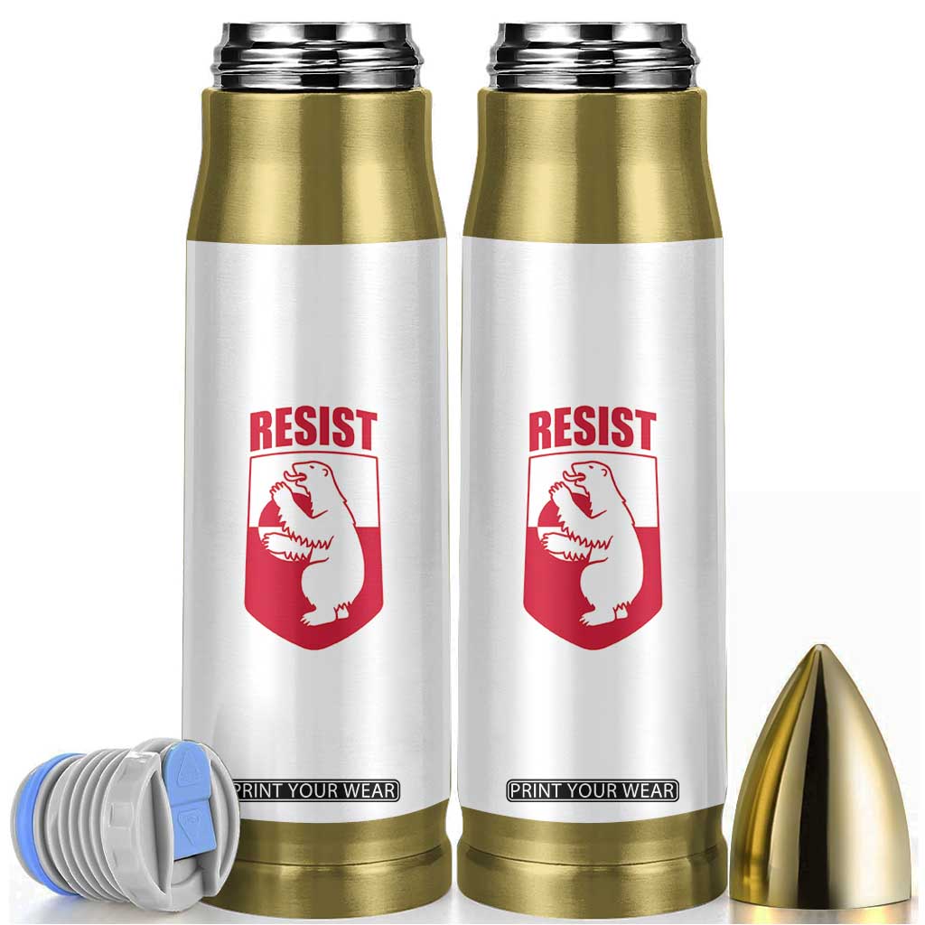 Greenland Resist Bullet Tumbler Stand With Greenlanders TS12 White Print Your Wear