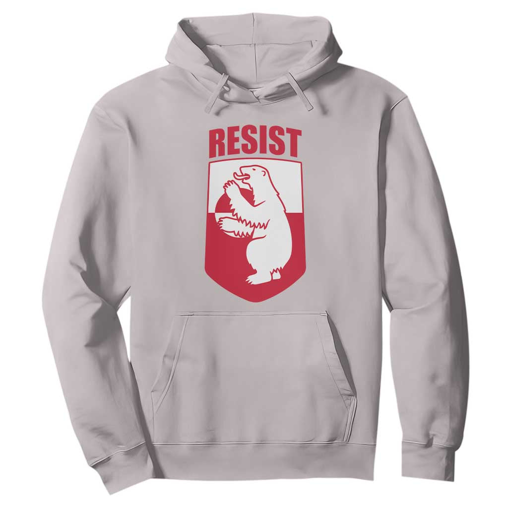 Greenland Resist Hoodie Stand With Greenlanders TS12 Ice Gray Print Your Wear