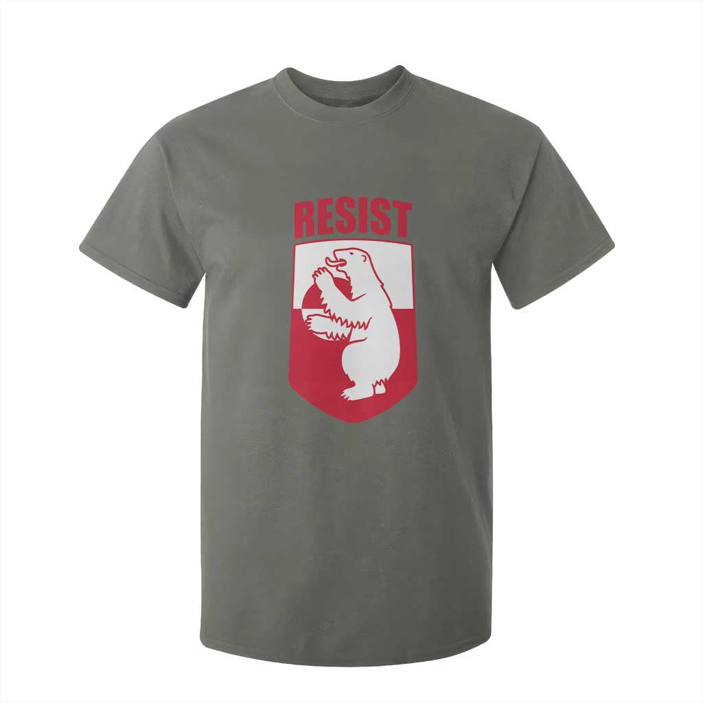 Greenland Resist T Shirt For Kid Stand With Greenlanders TS12 Military Green Print Your Wear