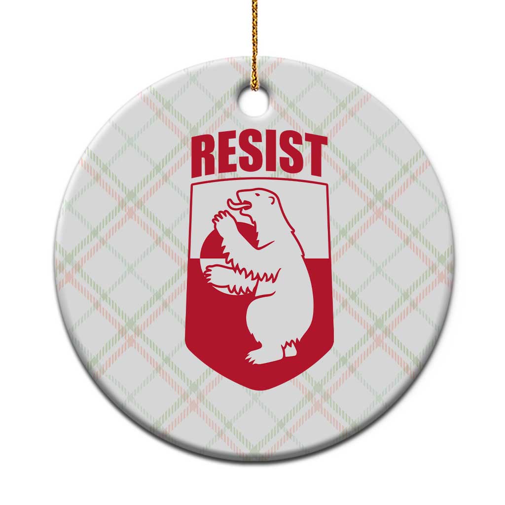 Greenland Resist Ceramic Ornament Stand With Greenlanders TS12 1pc Christmas Plaid Print Your Wear