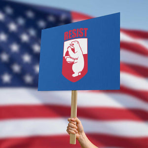 Greenland Resist Protest Sign Stand With Greenlanders TS12 Horizontal 18" × 24" Blue Print Your Wear