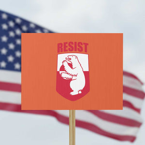 Greenland Resist Protest Sign Stand With Greenlanders TS12 Horizontal 18" × 24" Orange Print Your Wear