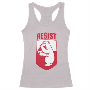 Greenland Resist Racerback Tank Top Stand With Greenlanders TS12 Ice Gray Print Your Wear