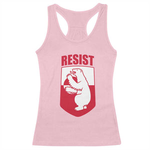 Greenland Resist Racerback Tank Top Stand With Greenlanders TS12 Light Pink Print Your Wear