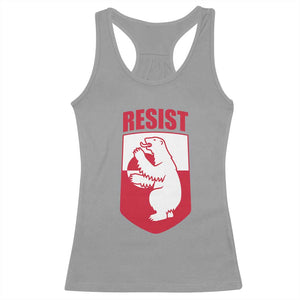 Greenland Resist Racerback Tank Top Stand With Greenlanders TS12 Sport Gray Print Your Wear