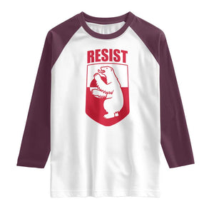 Greenland Resist Raglan Shirt Stand With Greenlanders TS12 White Maroon Print Your Wear