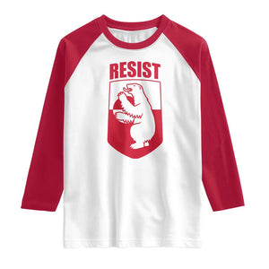 Greenland Resist Raglan Shirt Stand With Greenlanders TS12 White Red Print Your Wear
